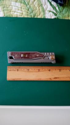 Reate EXO-M Pocket Knife Tanto Elmax Burlap Micarta Ti Bead Blast New Unused