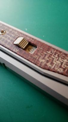 Reate EXO-M Pocket Knife Tanto Elmax Burlap Micarta Ti Bead Blast New Unused