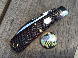 Great Eastern Cutlery Northfield 470124 Viper Black Plum Jigged Bone