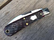 Great Eastern Cutlery Northfield 470124 Viper Black Plum Jigged Bone