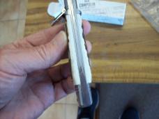 A.G.A. Campolin 8" Lever Maniago, Italy GO-55020-C Gen. Stag/Antler UNUSED W/Box
