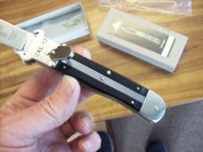 Hubertus Knife Shellpuller Patronenzieher Solingen Large Size 11 Exotic Black Ebonywood UNUSED NIB.