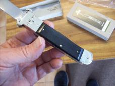 Hubertus Knife Shellpuller Patronenzieher Solingen Large Size 11 Exotic Black Ebonywood UNUSED NIB.