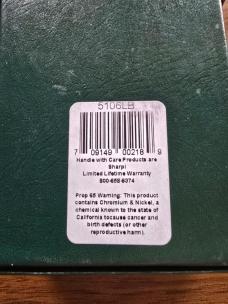 Moore Maker #5106LB “Mountain Man” White Bone Lockback Knife – NIB with Sheath