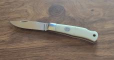 Moore Maker #5106LB “Mountain Man” White Bone Lockback Knife – NIB with Sheath