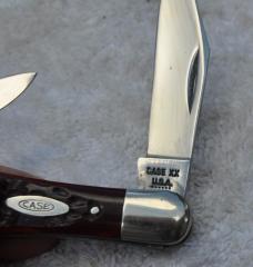 Case Whittler 3 1/2" Closed Factory Mint Split backspring 6383 6 Dots 1974 Jiged Red Bone Snaps!
