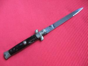 Vintage Italian "INOX IMPORT" 1960's Transitional 9" Horn Stiletto Switchblade