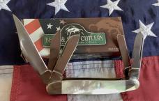 Bear & Son 5 Blade Stockman w/ Flashy Mother of Pearl Handles in Orig box -NOS