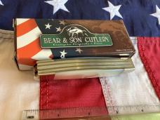 Bear & Son 5 Blade Stockman w/ Flashy Mother of Pearl Handles in Orig box -NOS