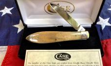 Exotic Case xx 2017 (TB EX1028 SS) w/ Beautiful Unique Giraffe Bone Handles -NOS in orig hard box