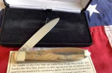 Exotic Case xx 2017 (TB EX1028 SS) w/ Beautiful Unique Giraffe Bone Handles -NOS in orig hard box