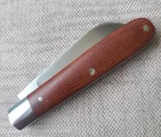 T A Davison Sheepsfoot Straight Jack...3 3/8..Canvas Micarta scales...Cpm154..jeweled liners..#1260