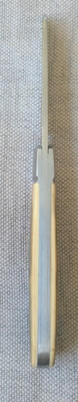 Bobby Toole Bark Mammoth Ivory Jack..Cpm154...3 7/8 closed...integral fluted bolsters..coa & pouch