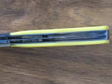 Moore Maker 3206DLB Double Lockback Trapper – Yellow Delrin –w/ Box & Sheath