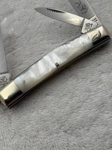 Bulldog Brand Hand Forged 4 Blade Pearl Congress Knife Made In Germany 2006 (#64)