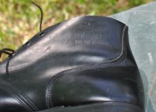 Black Leather Ankle Boots Never Used Size 12 Steel Toes USA Made Goodyear Soles Never Worn 
