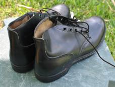 Black Leather Ankle Boots Never Used Size 12 Steel Toes USA Made Goodyear Soles Never Worn 