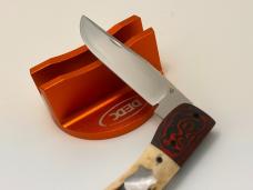 VINCENZO BALISTRERI CUSTOM STAG RWL 34 STAG MARS PATTERN PEARL SHIELD KNIFE