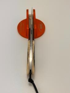 VINCENZO BALISTRERI CUSTOM STAG RWL 34 STAG MARS PATTERN PEARL SHIELD KNIFE