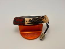 VINCENZO BALISTRERI CUSTOM STAG RWL 34 STAG MARS PATTERN PEARL SHIELD KNIFE