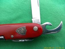 Schrade Walden #906 Red  Officers knife Can Piercer