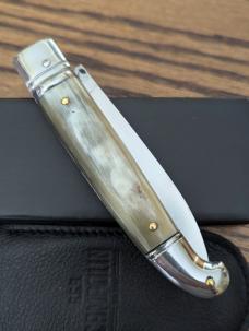 NIB AGA Campolin Old Style 21cm - 8" Birdbeak leverlock in Blonde Brazilian Horn 