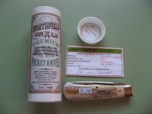 GREAT EASTERN NORTHFIELD 735111 SCOUT TRAPPER PRIMITIVE BONE