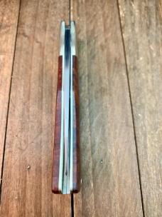 A.G. Russell Lock Back Damascus San Mai Quince Burl Wood Seki Japan