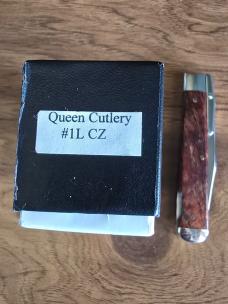 Queen Cutlery #1LCZ – Curly Zebra African Hardwood Swing-Guard Lockback Knife