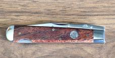 Queen Cutlery #1LCZ – Curly Zebra African Hardwood Swing-Guard Lockback Knife