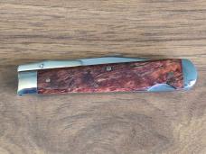 Queen Cutlery #1LCZ – Curly Zebra African Hardwood Swing-Guard Lockback Knife
