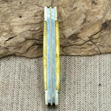 GERMAN ROOSTER 3 1/4" YELLOW CONGRESS POCKET KNIFE 4- GERMAN STEEL BLADES (210)