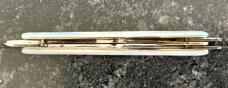 Stan Shaw Split Backspring Whittler Knife, Mother Of Pearl Scales, Sheffield England, Unused