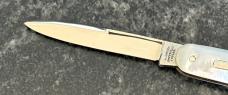 Stan Shaw Split Backspring Whittler Knife, Mother Of Pearl Scales, Sheffield England, Unused
