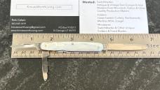 Stan Shaw Split Backspring Whittler Knife, Mother Of Pearl Scales, Sheffield England, Unused