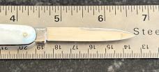 Stan Shaw Split Backspring Whittler Knife, Mother Of Pearl Scales, Sheffield England, Unused