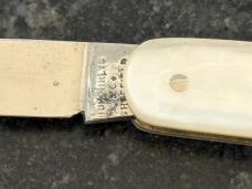 Humphreys And Co Split Backspring Whittler Knife, Mother Of Pearl Scales, Sheffield England, Unused