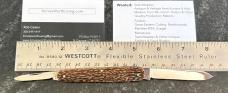 Antique George Nazer Sleeveboard Knife, Jigged Bone Scales, Sheffield England, Unused