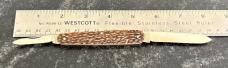 Antique George Nazer Sleeveboard Knife, Jigged Bone Scales, Sheffield England, Unused