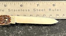 Antique George Nazer Sleeveboard Knife, Jigged Bone Scales, Sheffield England, Unused
