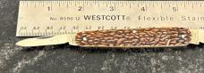 Antique George Nazer Sleeveboard Knife, Jigged Bone Scales, Sheffield England, Unused