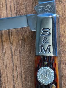  Schatt & Morgan Queen USA Bone 2005 Large Congress NKCA Club Knife