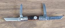  Schatt & Morgan Queen USA Bone 2005 Large Congress NKCA Club Knife