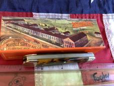 Marbles Gladstone, MI One of 150 -Baby Elephant Toe Knife w/ Tortoise Handles -NOS in Orig box