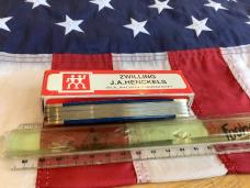 J A Henckels 4 Blade Stockman Pocket Knife w/ Beautiful Blue Bone Handles -NOS