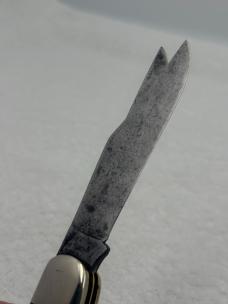 Schrade Walden Vintage 225UH 2 Blade Folding Hunter Pocket Knife Made In USA (#69
