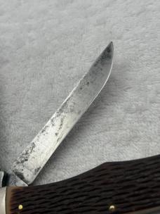 Schrade Walden Vintage 225UH 2 Blade Folding Hunter Pocket Knife Made In USA (#69
