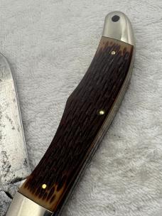 Schrade Walden Vintage 225UH 2 Blade Folding Hunter Pocket Knife Made In USA (#69