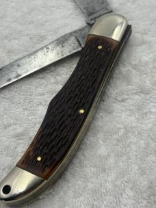 Schrade Walden Vintage 225UH 2 Blade Folding Hunter Pocket Knife Made In USA (#69