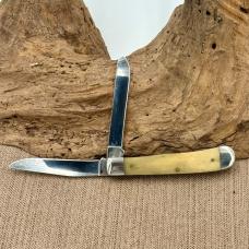 CASE XX KNIVES NATURAL SMOOTH BONE TRAPPER W/SHIELD 6254 SS POCKET KNIFE (220)